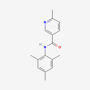 molecular formula C16H18N2O B7457839 6-methyl-N-(2,4,6-trimethylphenyl)pyridine-3-carboxamide 