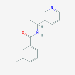 molecular formula C15H16N2O B7457844 3-methyl-N-(1-pyridin-3-ylethyl)benzamide 