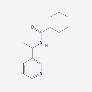 molecular formula C14H20N2O B7457859 N-(1-pyridin-3-ylethyl)cyclohexanecarboxamide 