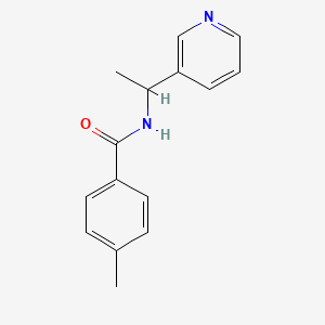 molecular formula C15H16N2O B7457862 4-methyl-N-(1-pyridin-3-ylethyl)benzamide 