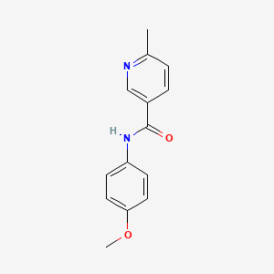 molecular formula C14H14N2O2 B7457883 N-(4-methoxyphenyl)-6-methylpyridine-3-carboxamide 