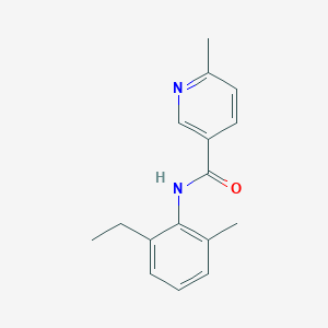 molecular formula C16H18N2O B7457895 N-(2-ethyl-6-methylphenyl)-6-methylpyridine-3-carboxamide 
