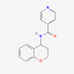 molecular formula C15H14N2O2 B7457900 N-(3,4-dihydro-2H-chromen-4-yl)pyridine-4-carboxamide 