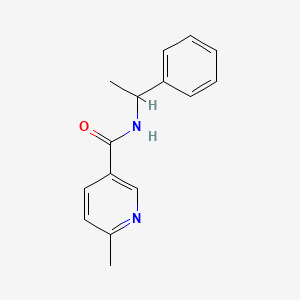 molecular formula C15H16N2O B7457907 6-methyl-N-(1-phenylethyl)pyridine-3-carboxamide 