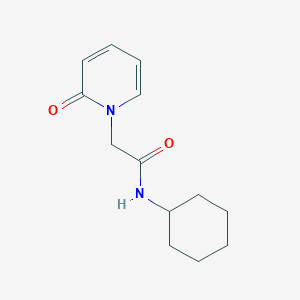 molecular formula C13H18N2O2 B7457912 N-cyclohexyl-2-(2-oxopyridin-1-yl)acetamide 