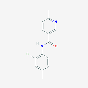 molecular formula C14H13ClN2O B7457914 N-(2-chloro-4-methylphenyl)-6-methylpyridine-3-carboxamide 