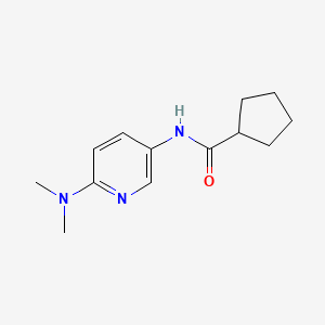 molecular formula C13H19N3O B7457920 N-[6-(dimethylamino)pyridin-3-yl]cyclopentanecarboxamide 