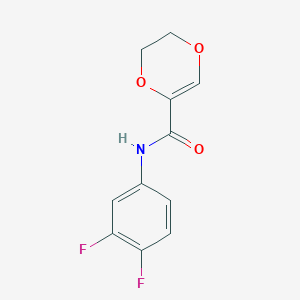 molecular formula C11H9F2NO3 B7457924 N-(3,4-difluorophenyl)-2,3-dihydro-1,4-dioxine-5-carboxamide 