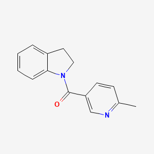 molecular formula C15H14N2O B7457929 2,3-Dihydroindol-1-yl-(6-methylpyridin-3-yl)methanone 