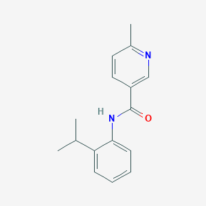 molecular formula C16H18N2O B7457943 6-methyl-N-(2-propan-2-ylphenyl)pyridine-3-carboxamide 
