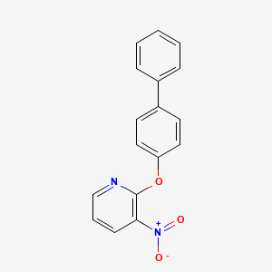 molecular formula C17H12N2O3 B7457959 3-Nitro-2-(4-phenylphenoxy)pyridine 