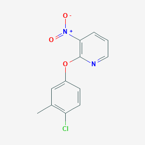 molecular formula C12H9ClN2O3 B7457963 2-(4-Chloro-3-methylphenoxy)-3-nitropyridine 