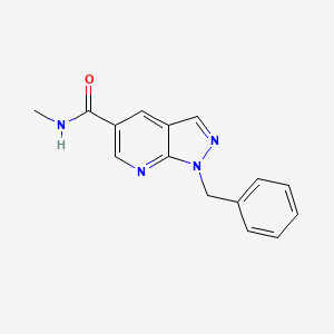 molecular formula C15H14N4O B7457993 1-benzyl-N-methylpyrazolo[3,4-b]pyridine-5-carboxamide 