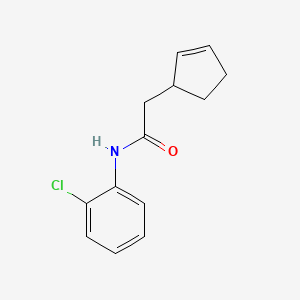 molecular formula C13H14ClNO B7458000 N-(2-chlorophenyl)-2-cyclopent-2-en-1-ylacetamide 