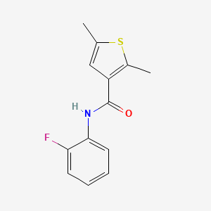 molecular formula C13H12FNOS B7458004 N-(2-fluorophenyl)-2,5-dimethylthiophene-3-carboxamide 