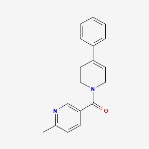 molecular formula C18H18N2O B7458016 (6-methylpyridin-3-yl)-(4-phenyl-3,6-dihydro-2H-pyridin-1-yl)methanone 