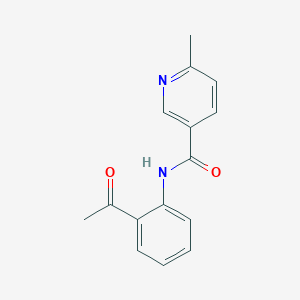 molecular formula C15H14N2O2 B7458024 N-(2-acetylphenyl)-6-methylpyridine-3-carboxamide 
