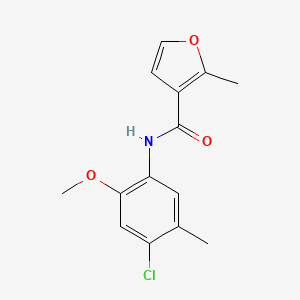 molecular formula C14H14ClNO3 B7458025 N-(4-chloro-2-methoxy-5-methylphenyl)-2-methylfuran-3-carboxamide 