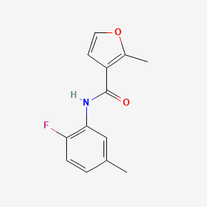 molecular formula C13H12FNO2 B7458026 N-(2-fluoro-5-methylphenyl)-2-methylfuran-3-carboxamide 