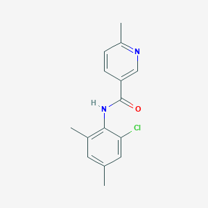 molecular formula C15H15ClN2O B7458034 N-(2-chloro-4,6-dimethylphenyl)-6-methylpyridine-3-carboxamide 