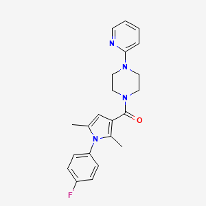 molecular formula C22H23FN4O B7458052 [1-(4-Fluorophenyl)-2,5-dimethylpyrrol-3-yl]-(4-pyridin-2-ylpiperazin-1-yl)methanone 