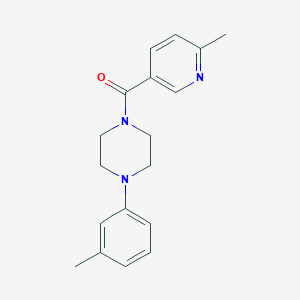 molecular formula C18H21N3O B7458054 [4-(3-Methylphenyl)piperazin-1-yl]-(6-methylpyridin-3-yl)methanone 