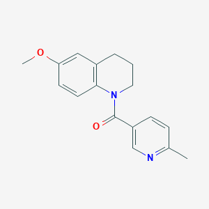 molecular formula C17H18N2O2 B7458072 (6-methoxy-3,4-dihydro-2H-quinolin-1-yl)-(6-methylpyridin-3-yl)methanone 