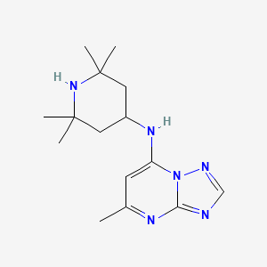 molecular formula C15H24N6 B7458073 5-methyl-N-(2,2,6,6-tetramethylpiperidin-4-yl)-[1,2,4]triazolo[1,5-a]pyrimidin-7-amine 