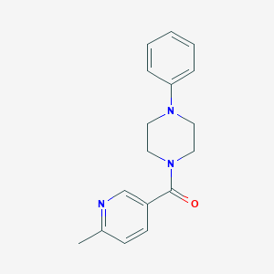 molecular formula C17H19N3O B7458093 (6-Methylpyridin-3-yl)-(4-phenylpiperazin-1-yl)methanone 
