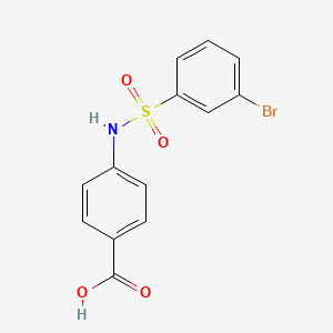 molecular formula C13H10BrNO4S B7458109 4-[(3-Bromophenyl)sulfonylamino]benzoic acid 