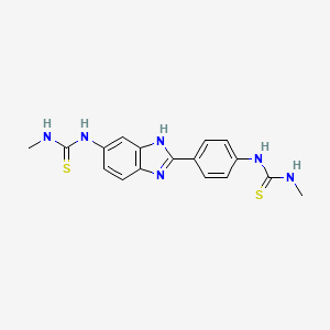 molecular formula C17H18N6S2 B7458133 1-methyl-3-[4-[6-(methylcarbamothioylamino)-1H-benzimidazol-2-yl]phenyl]thiourea 