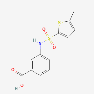 molecular formula C12H11NO4S2 B7458136 3-[(5-Methylthiophen-2-yl)sulfonylamino]benzoic acid 