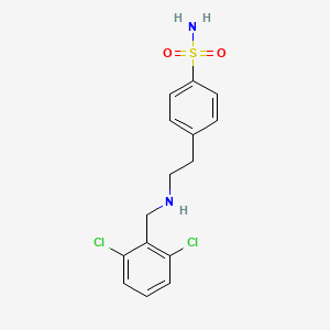molecular formula C15H16Cl2N2O2S B7458154 4-{2-[(2,6-Dichlorobenzyl)amino]ethyl}benzenesulfonamide 