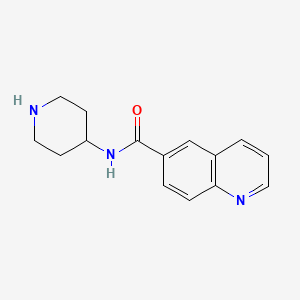 molecular formula C15H17N3O B7458165 N-piperidin-4-ylquinoline-6-carboxamide 