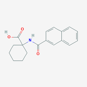 molecular formula C18H19NO3 B7458167 1-(Naphthalene-2-carbonylamino)cyclohexane-1-carboxylic acid 