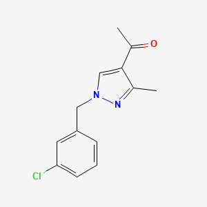 molecular formula C13H13ClN2O B7458193 1-[1-[(3-Chlorophenyl)methyl]-3-methylpyrazol-4-yl]ethanone 