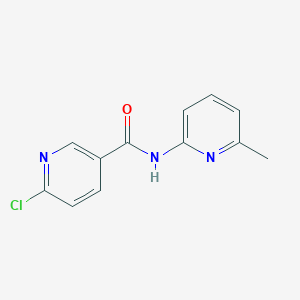 molecular formula C12H10ClN3O B7458210 6-chloro-N-(6-methylpyridin-2-yl)pyridine-3-carboxamide 