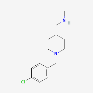molecular formula C14H21ClN2 B7458253 1-(4-Chlorobenzyl)-4-{(methylamino)methyl}piperidine 