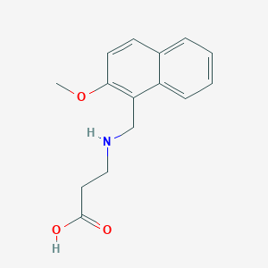 molecular formula C15H17NO3 B7458260 3-[(2-Methoxynaphthalen-1-yl)methylamino]propanoic acid 