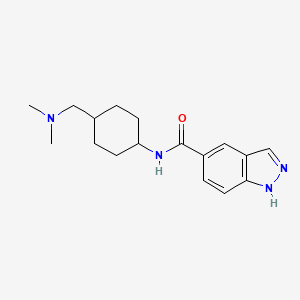 molecular formula C17H24N4O B7458292 N-[4-[(dimethylamino)methyl]cyclohexyl]-1H-indazole-5-carboxamide 