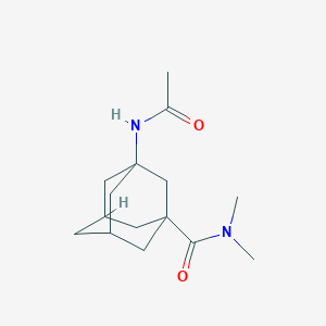 molecular formula C15H24N2O2 B7458298 3-acetamido-N,N-dimethyladamantane-1-carboxamide 