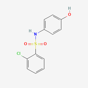 molecular formula C12H10ClNO3S B7458308 2-chloro-N-(4-hydroxyphenyl)benzenesulfonamide 