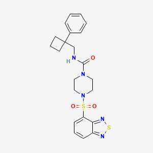 molecular formula C22H25N5O3S2 B7458324 4-(2,1,3-benzothiadiazol-4-ylsulfonyl)-N-[(1-phenylcyclobutyl)methyl]piperazine-1-carboxamide 