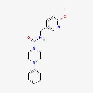 molecular formula C18H22N4O2 B7458348 N-[(6-methoxypyridin-3-yl)methyl]-4-phenylpiperazine-1-carboxamide 