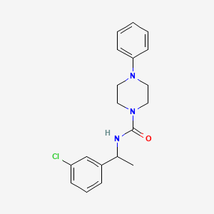 molecular formula C19H22ClN3O B7458358 N-[1-(3-chlorophenyl)ethyl]-4-phenylpiperazine-1-carboxamide 
