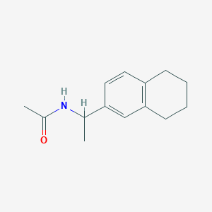 molecular formula C14H19NO B7458360 N-[1-(5,6,7,8-tetrahydronaphthalen-2-yl)ethyl]acetamide 