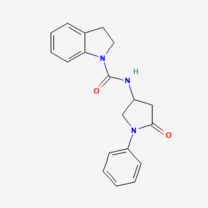 N-(5-oxo-1-phenylpyrrolidin-3-yl)-2,3-dihydroindole-1-carboxamide