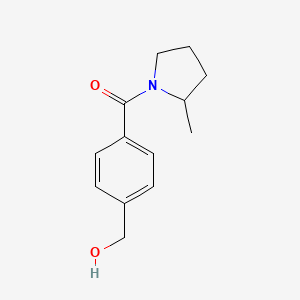 molecular formula C13H17NO2 B7458409 [4-(Hydroxymethyl)phenyl]-(2-methylpyrrolidin-1-yl)methanone 