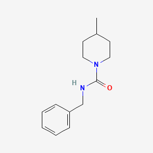 molecular formula C14H20N2O B7458457 4-methyl-~{N}-(phenylmethyl)piperidine-1-carboxamide 