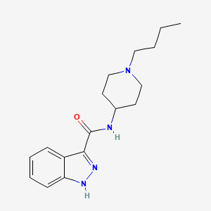 molecular formula C17H24N4O B7458470 N-(1-butylpiperidin-4-yl)-1H-indazole-3-carboxamide 